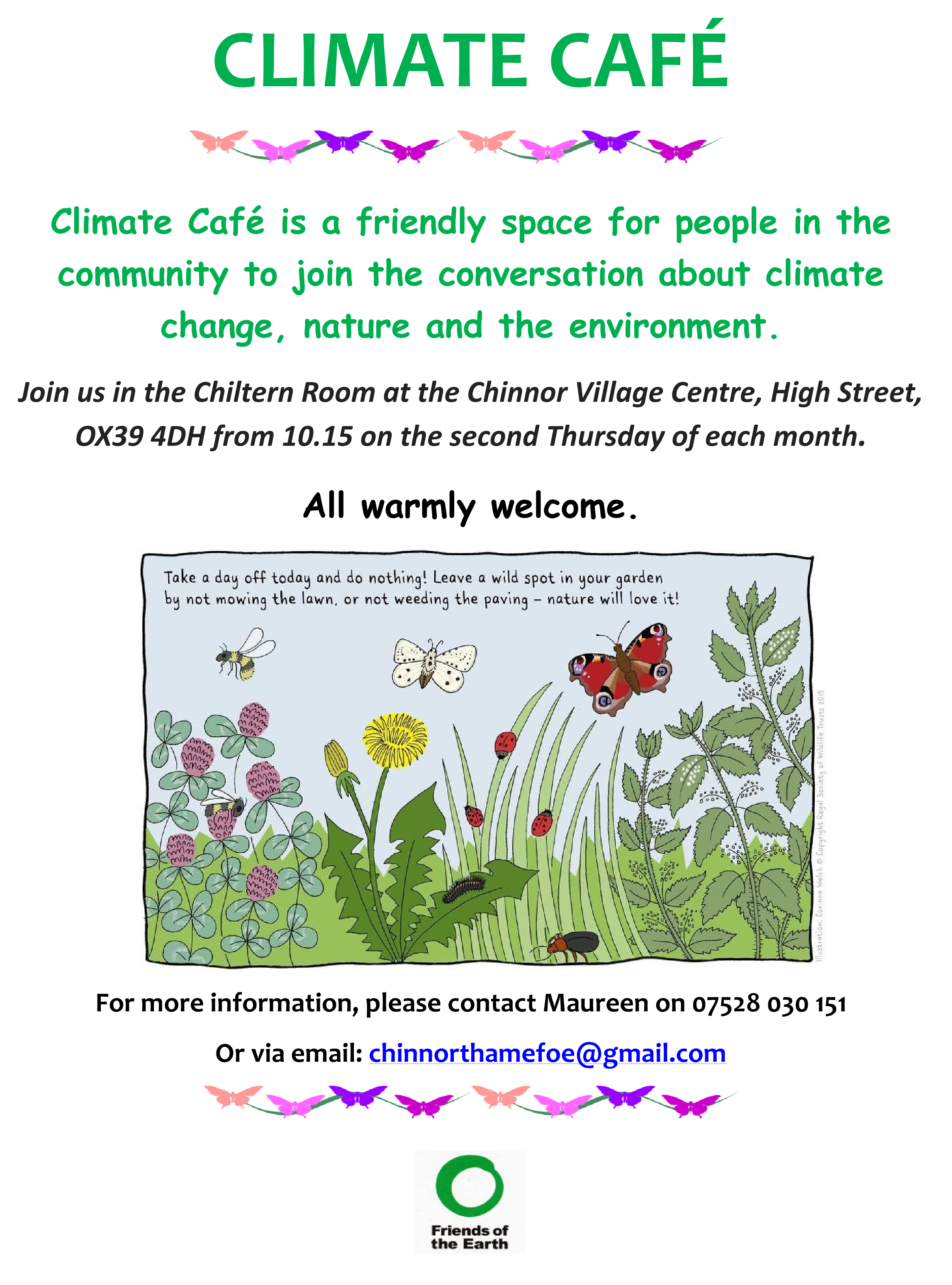 Climate Cafe Every Second Thursday